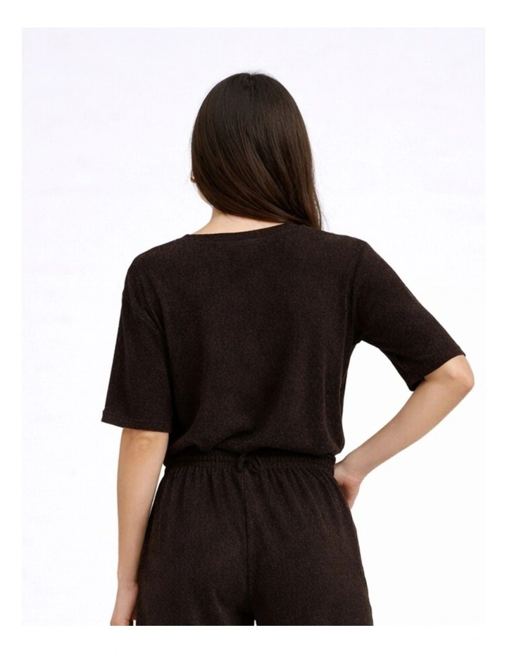 Tilla Loose Top in Brown image 3
