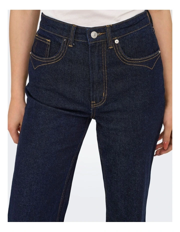 Juicy High Waisted Flared Jeans in Denim Blue image 2