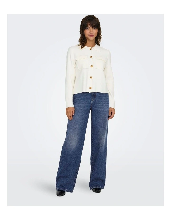 Hope High Waisted Wide Jeans in Medium Blue Denim image 4