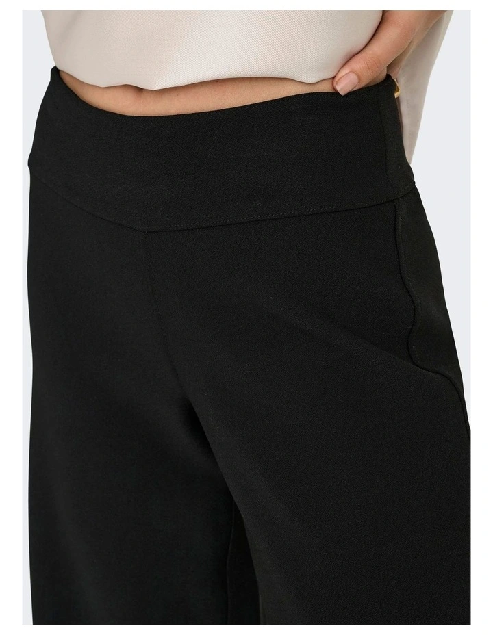 Clever Life High Waisted Wide Pants in Black image 2