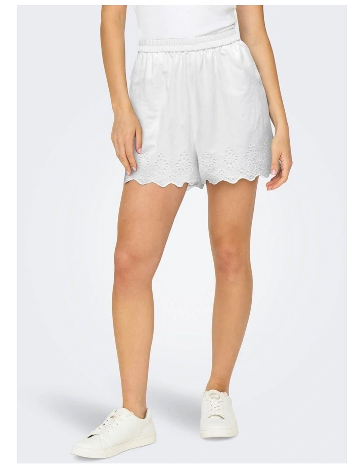 Lou Life Loose Shorts in White image 1