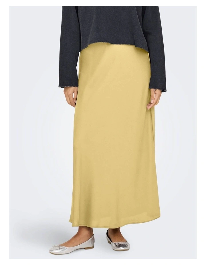Chigo Ankle Satin Skirt in Yellow image 1