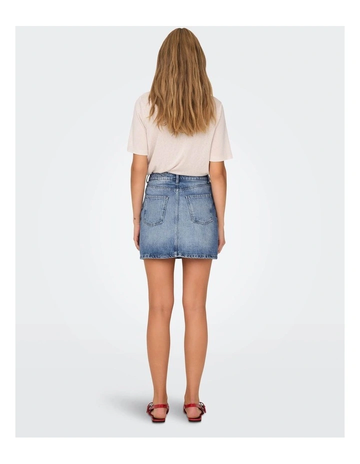 Stella Denim Mini Skirt in Light Blue image 4