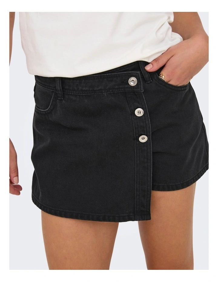 Lesly Mini Skort in Washed Black image 2