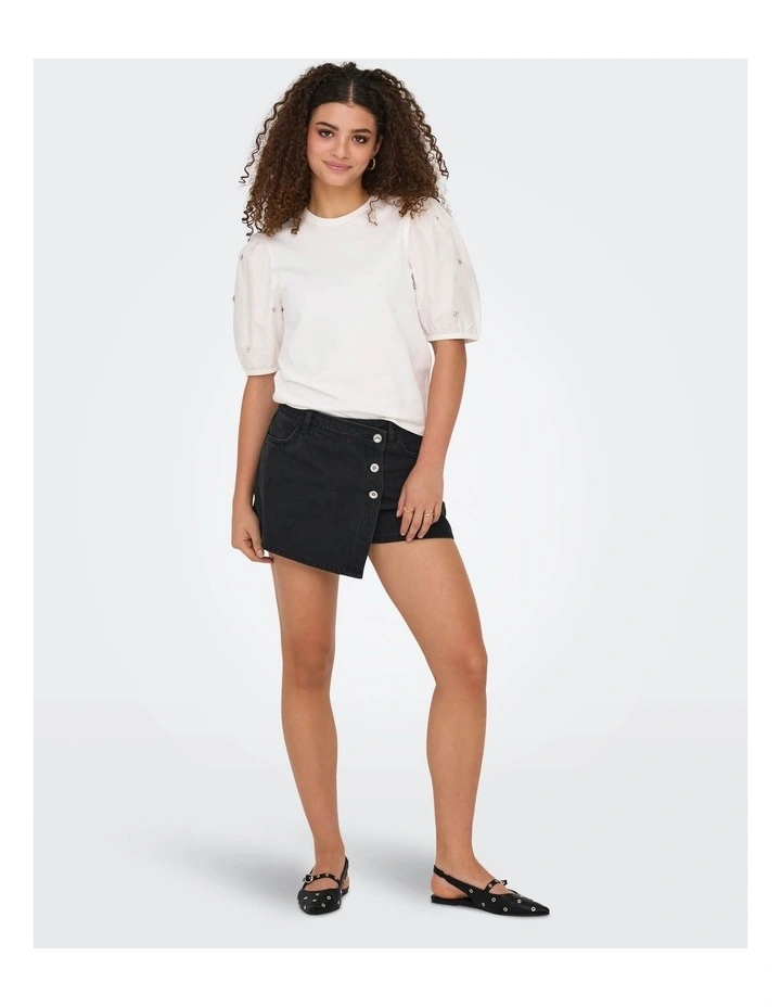 Lesly Mini Skort in Washed Black image 3