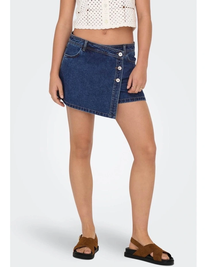 Lesly Mini Skort in Dark Blue Denim image 1