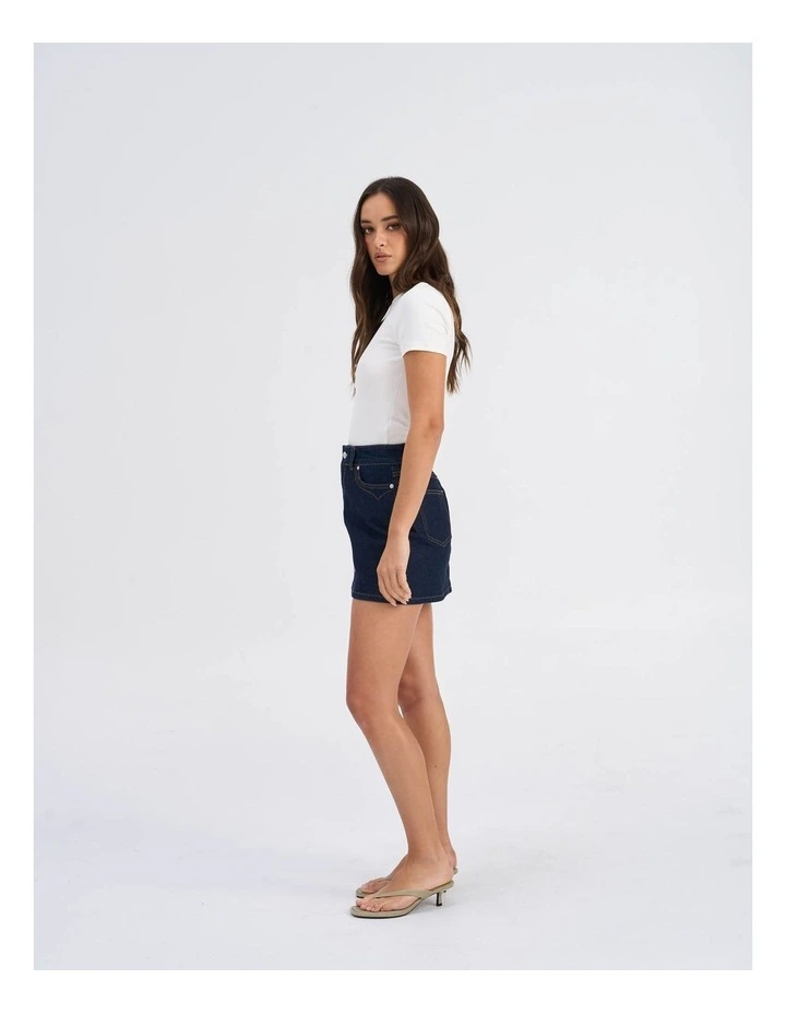 Juicy High Waisted Western Short Denim Skirt image 5