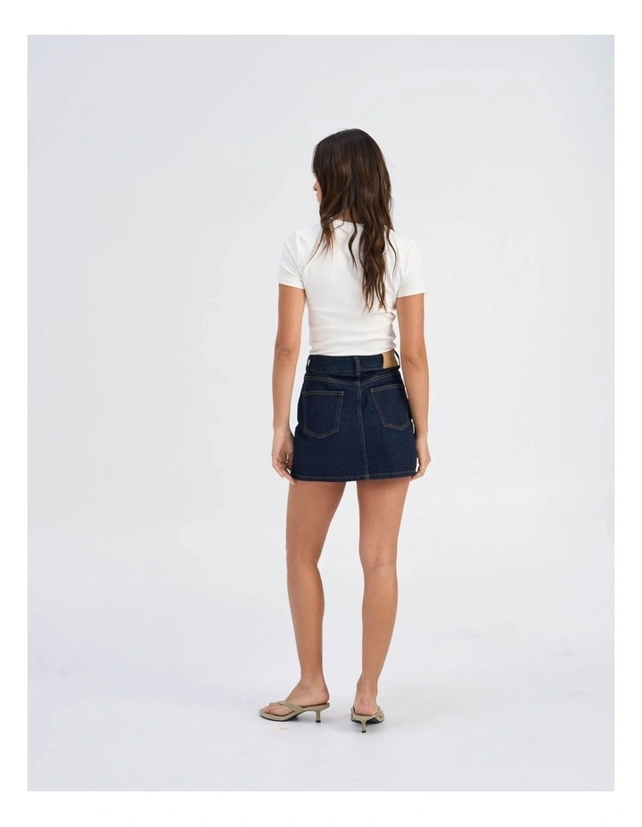Juicy High Waisted Western Short Denim Skirt image 6