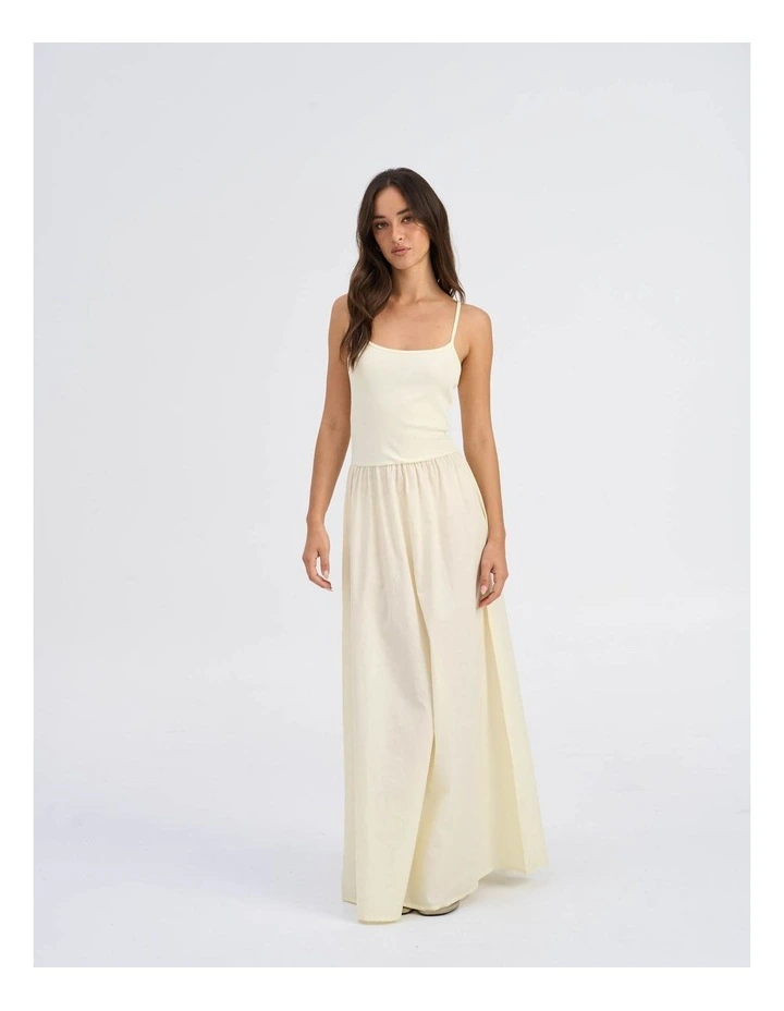 Ravenna Cotton Maxi Dress in Lemon image 1