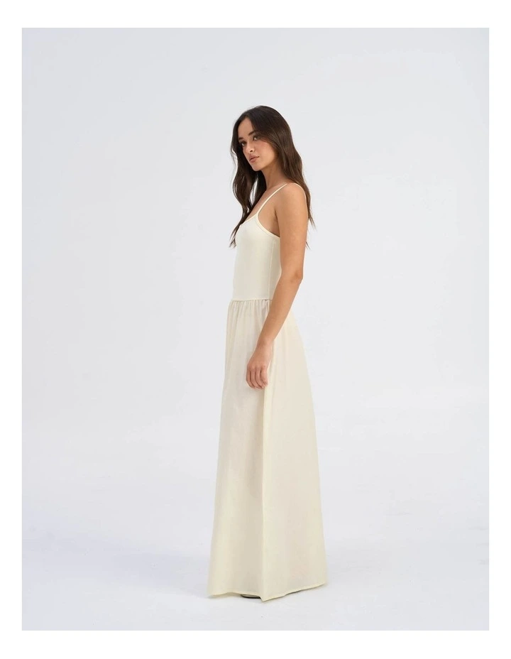 Ravenna Cotton Maxi Dress in Lemon image 4