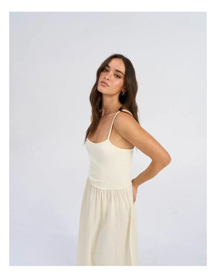 Ravenna Cotton Maxi Dress in Lemon image 7