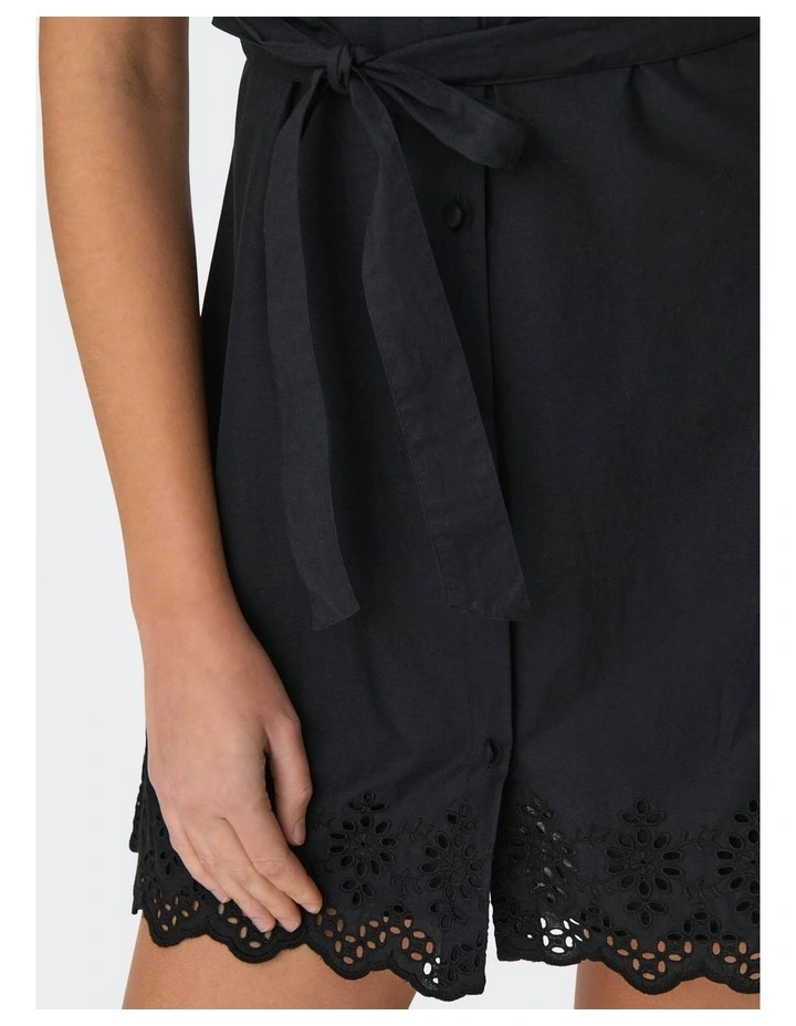 Lou Life Cotton Mini Dress in Black image 5