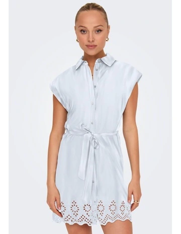 Lou Life Cotton Mini Dress in White