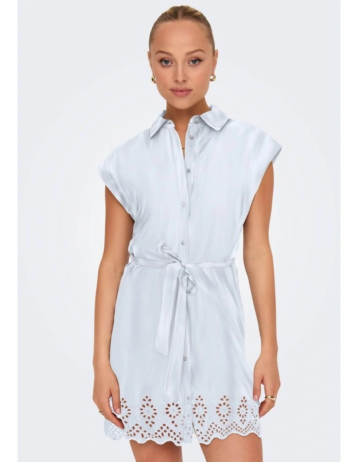 Lou Life Cotton Mini Dress in White image 1