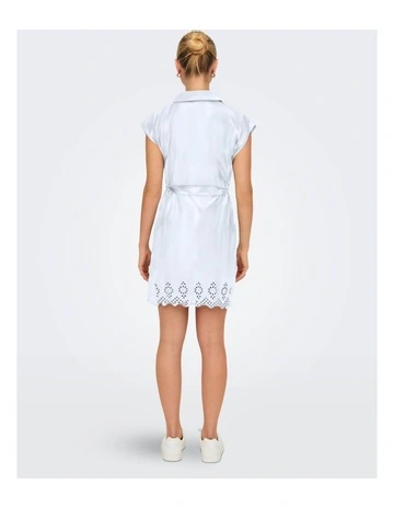 Lou Life Cotton Mini Dress in White