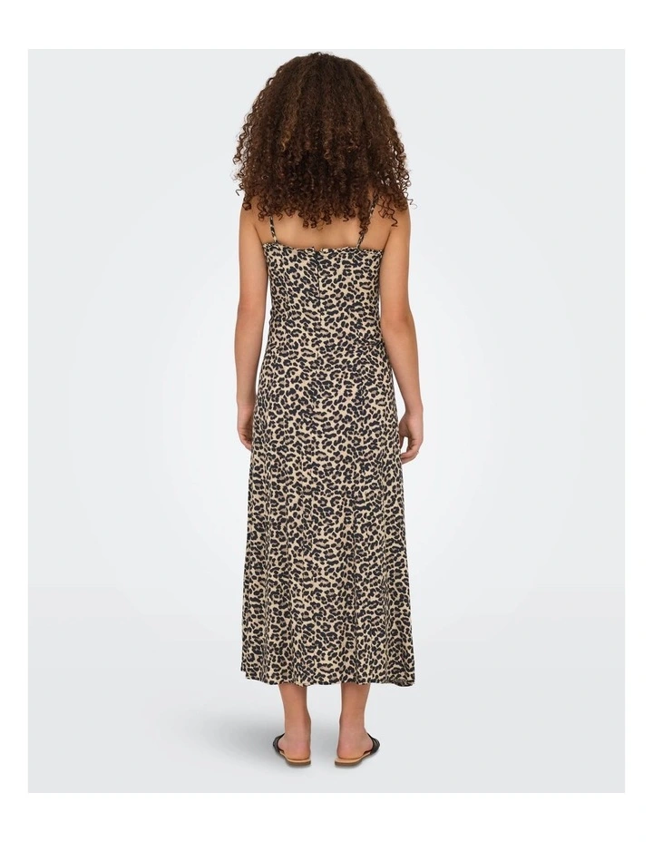 Nelly Life Alexa Printed Midi Dress in Beige image 3