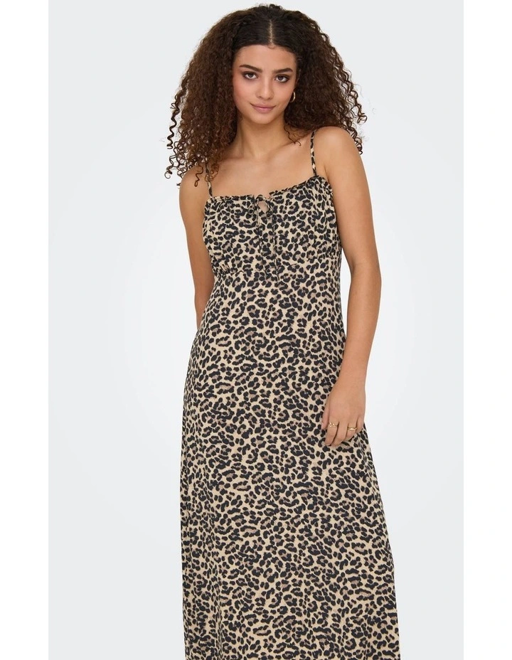 Nelly Life Alexa Printed Midi Dress in Beige image 4