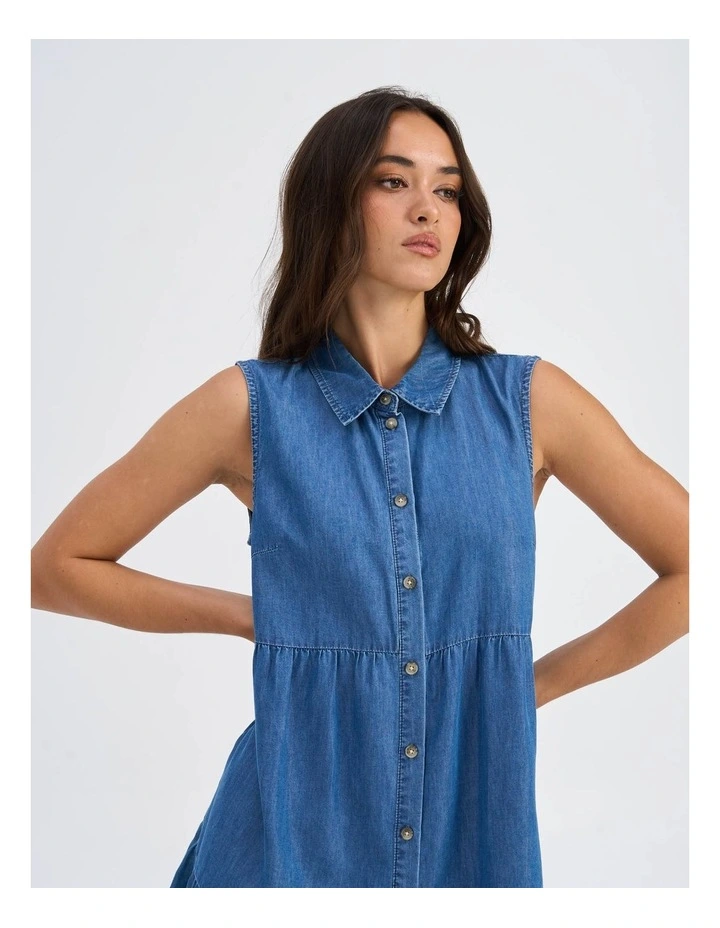 Bea Siesta Denim Buttoned Dress image 2