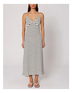 Eva Stripe Maxi Dress in Cream