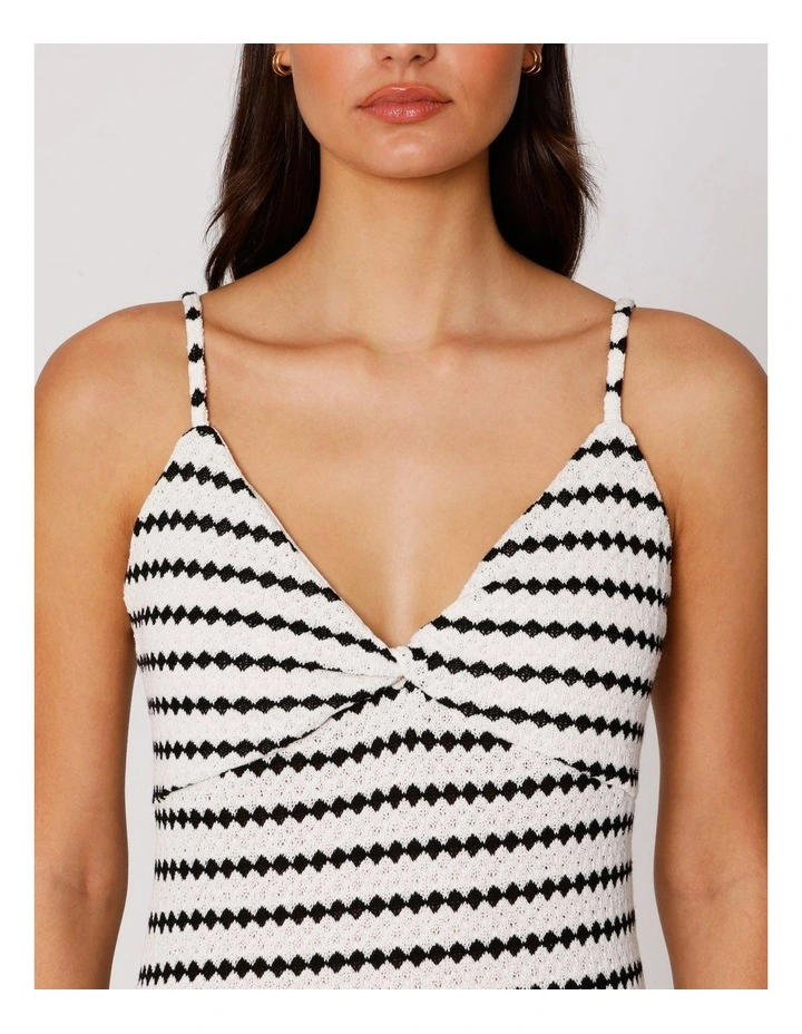 Eva Stripe Maxi Dress in Cream image 2