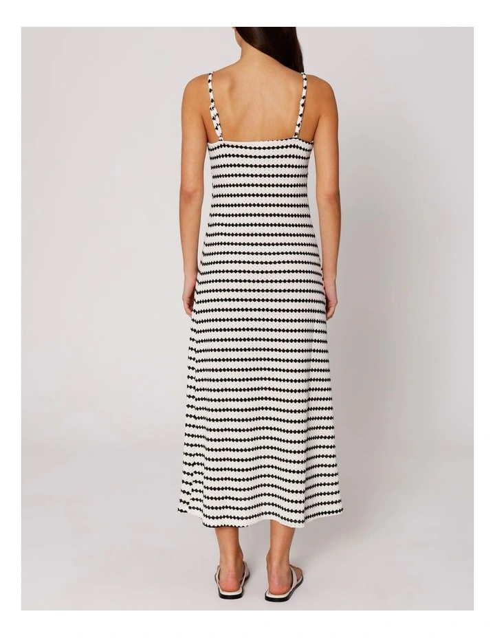 Eva Stripe Maxi Dress in Cream image 3