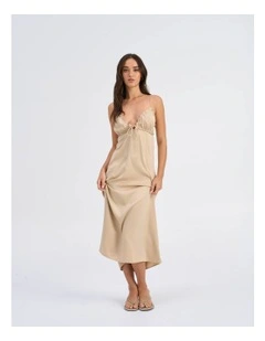 Jane Life Strap Maxi Dress in Beige