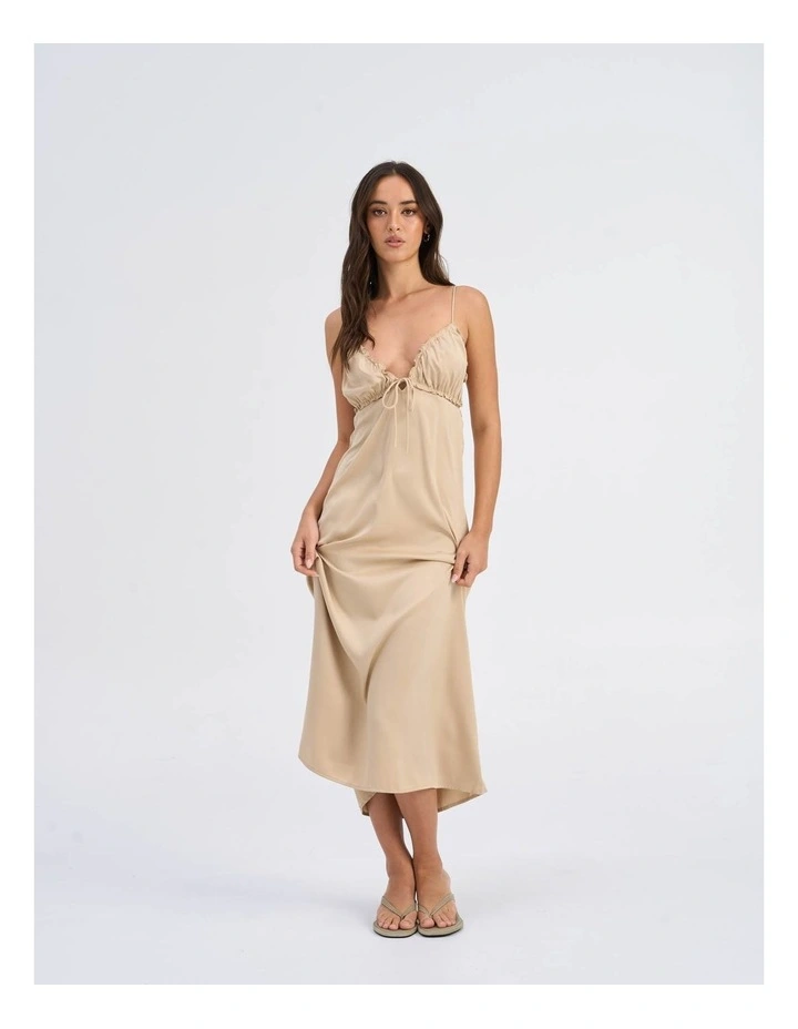 Jane Life Strap Maxi Dress in Beige image 1