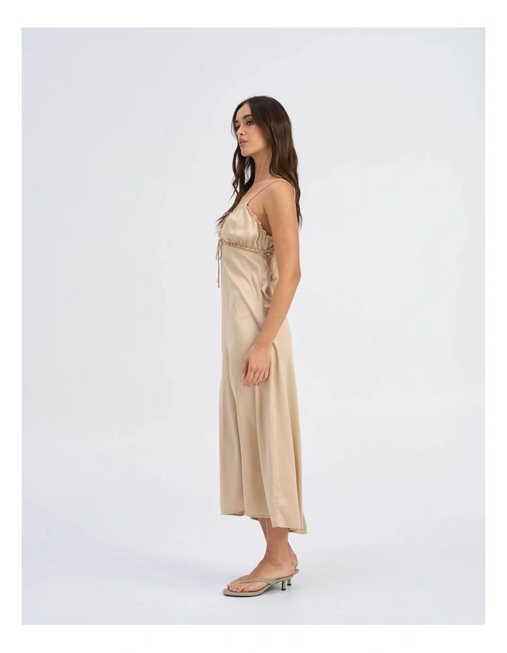 Jane Life Strap Maxi Dress in Beige image 4