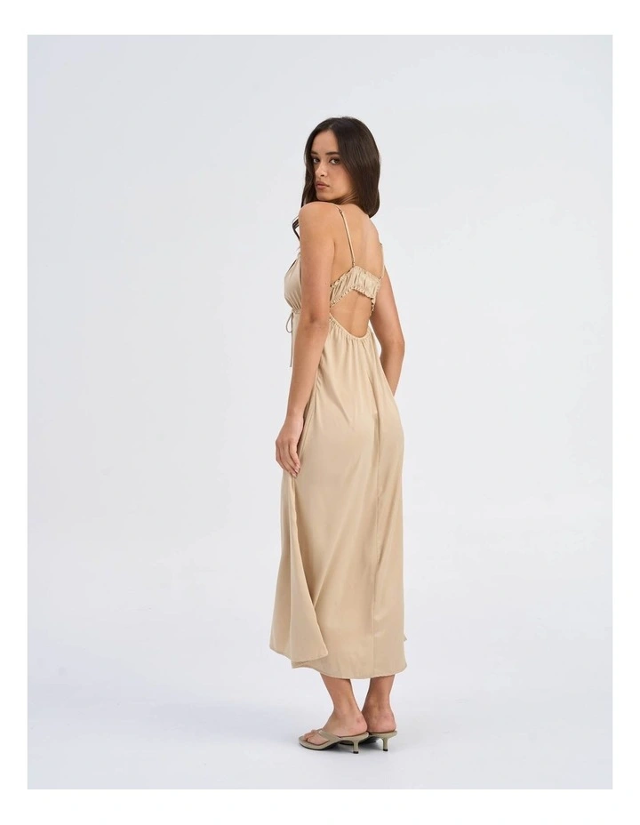 Jane Life Strap Maxi Dress in Beige image 5