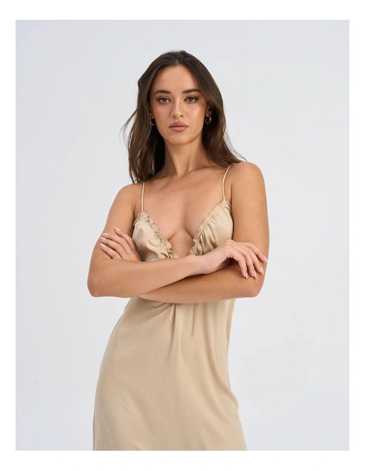 Jane Life Strap Maxi Dress in Beige image 6