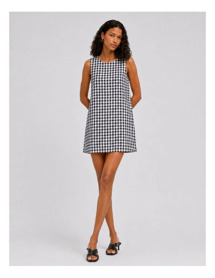 Callie Summer Mini Dress in Black image 1