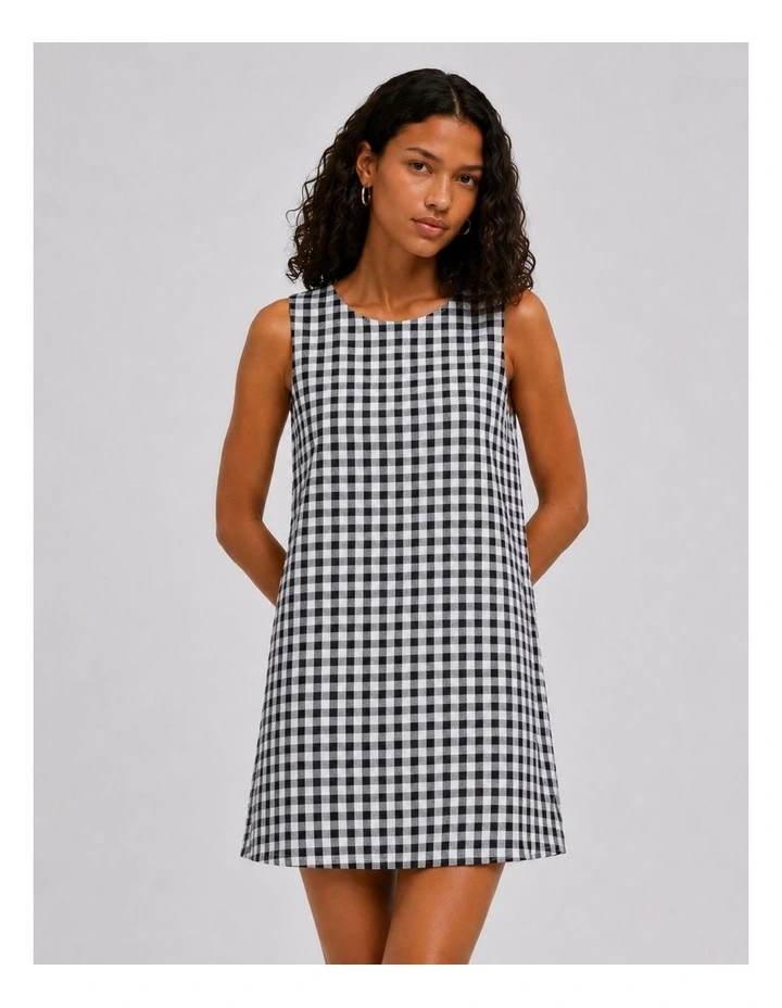 Callie Summer Mini Dress in Black image 3