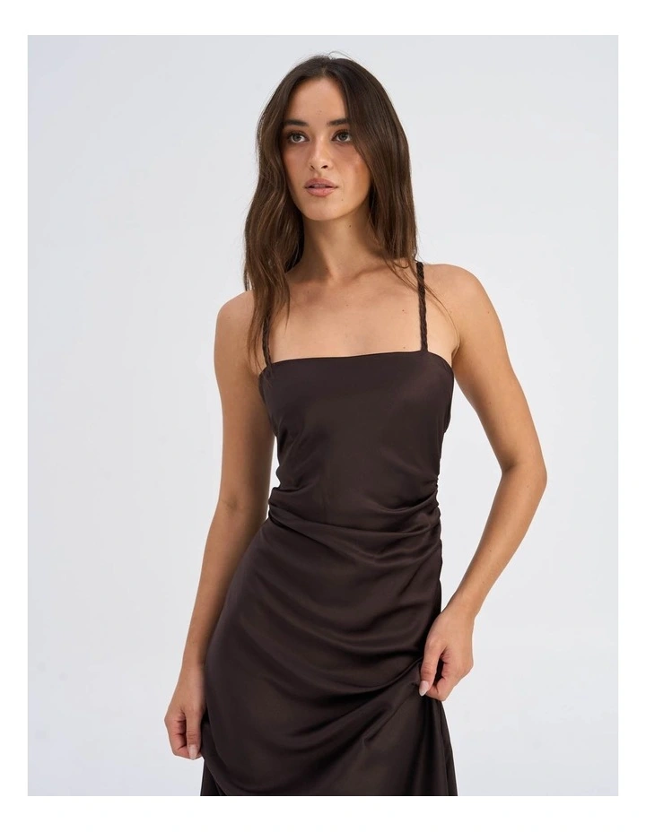Jane Life Strap Maxi Dress in Chocolate image 2