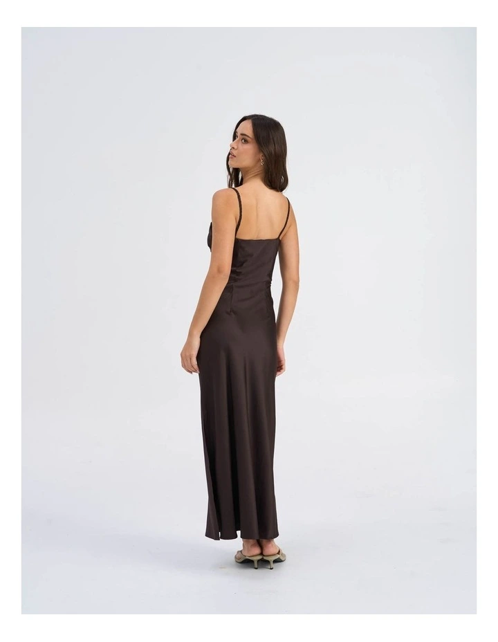 Jane Life Strap Maxi Dress in Chocolate image 6