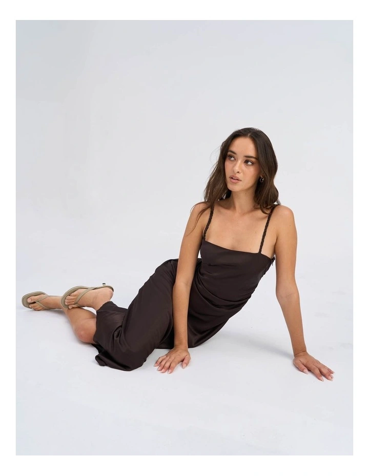 Jane Life Strap Maxi Dress in Chocolate image 7
