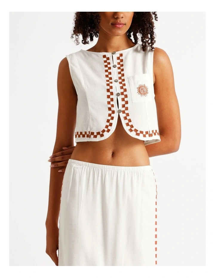 Secret Cove Top in White image 2