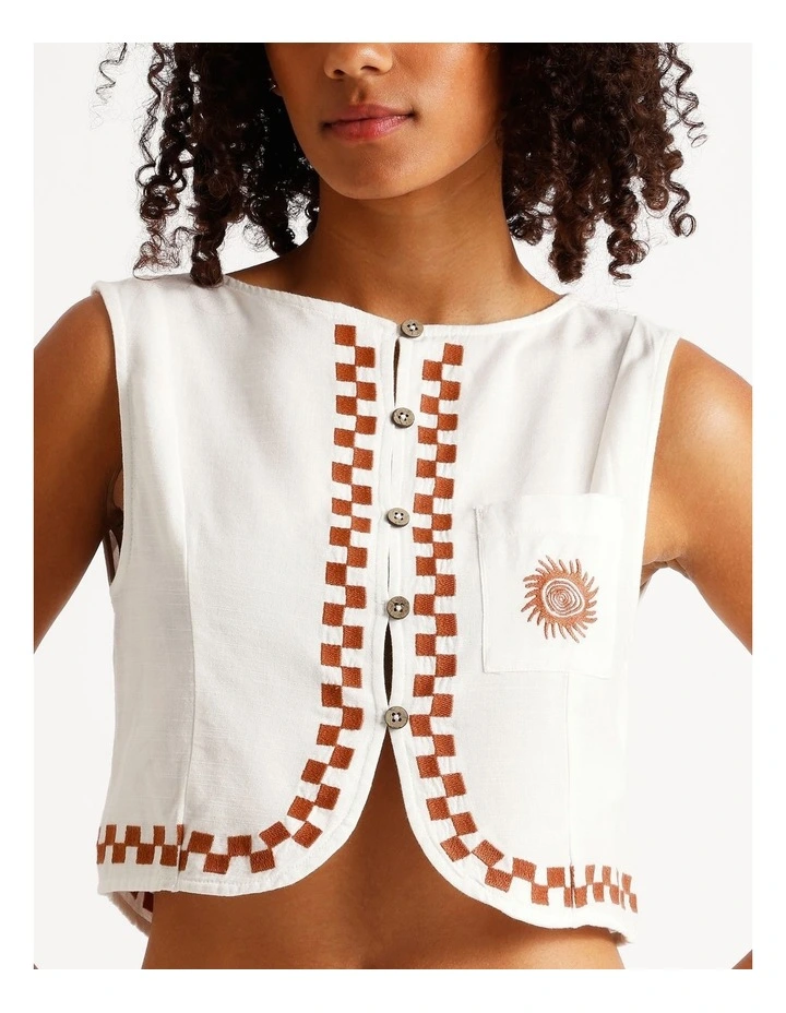 Secret Cove Top in White image 3