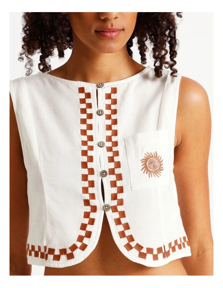 Secret Cove Top in White image 4