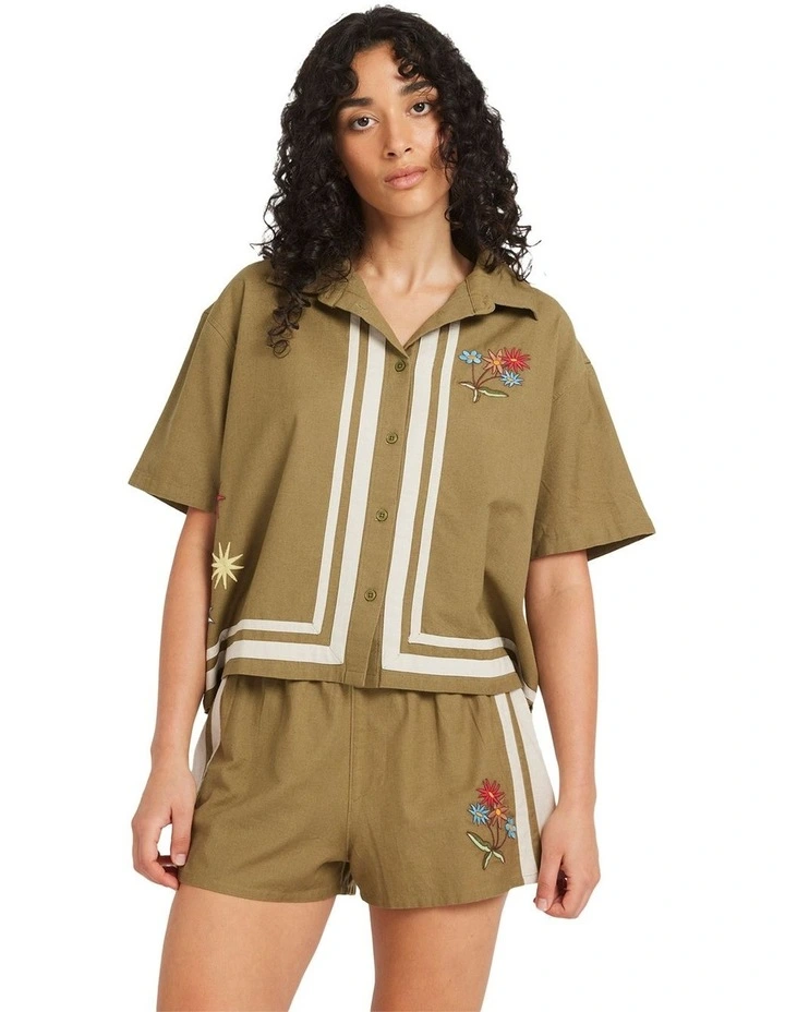 Mel Short Sleeve Shirts in Green image 1