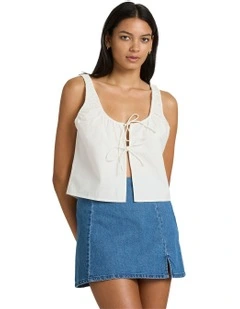 Ray Tank Top in White