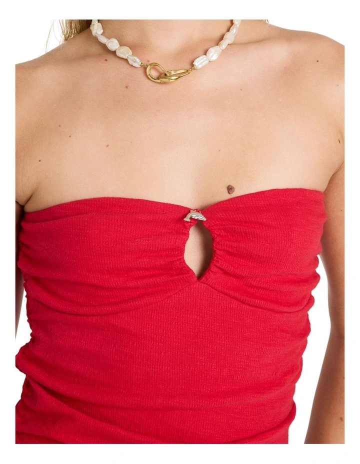 Lottie Hall Tube Top in Red image 4