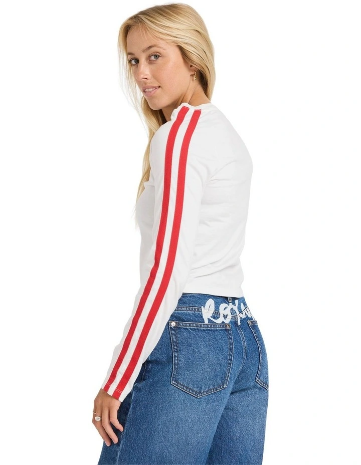 Game Time Long Sleeve T-shirt in White image 2