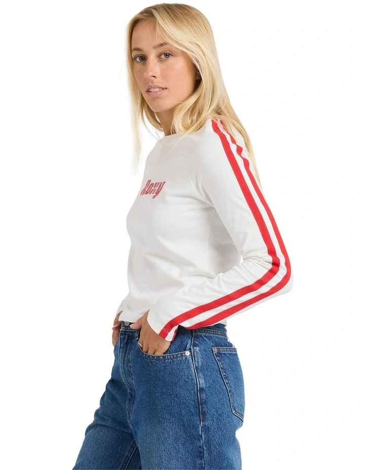 Game Time Long Sleeve T-shirt in White image 3