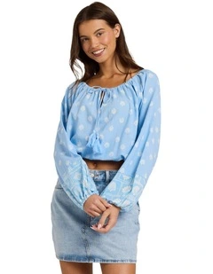 Cactus Flower Long Sleeve Top