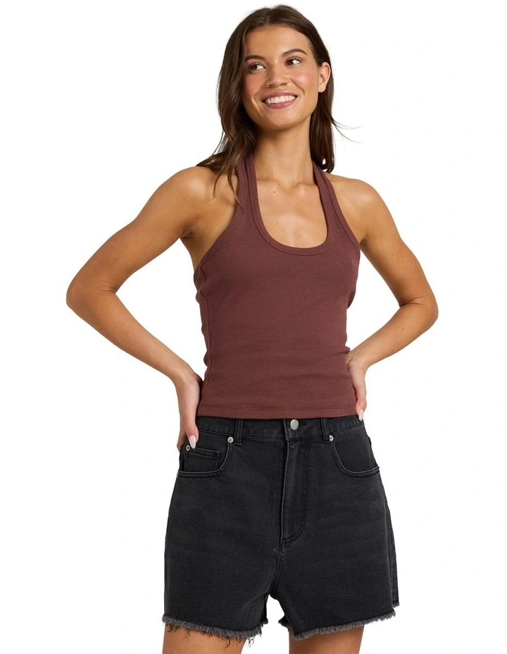 Base Rib Halter Tank Top image 1