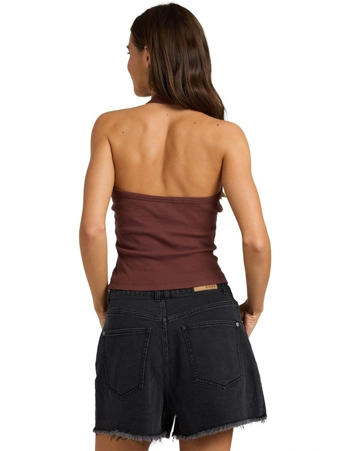 Base Rib Halter Tank Top image 2