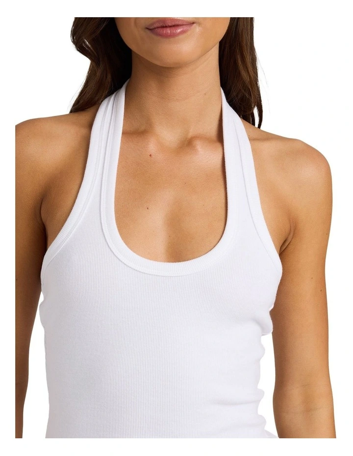 Base Rib Halter Tank Top image 4