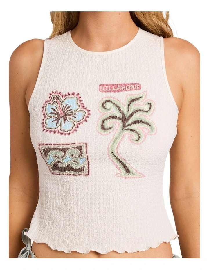 Beach Bliss Tank Top in White image 4