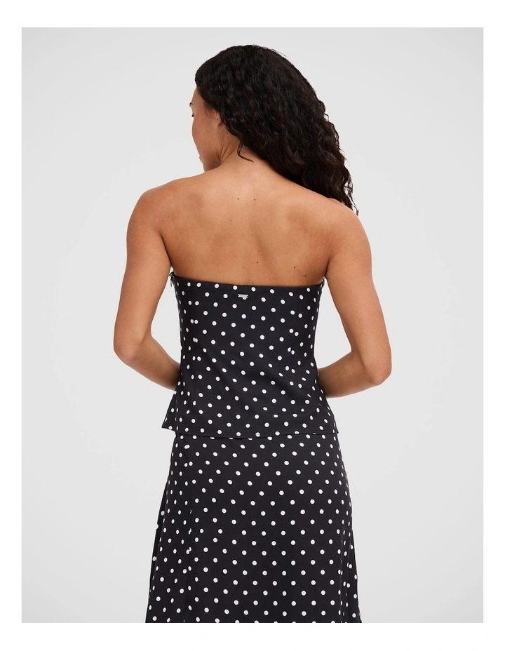 Landon Polka Dot Strapless Top image 2