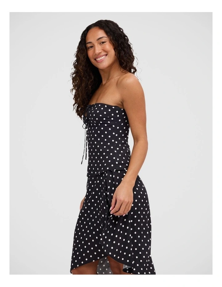 Landon Polka Dot Strapless Top image 3